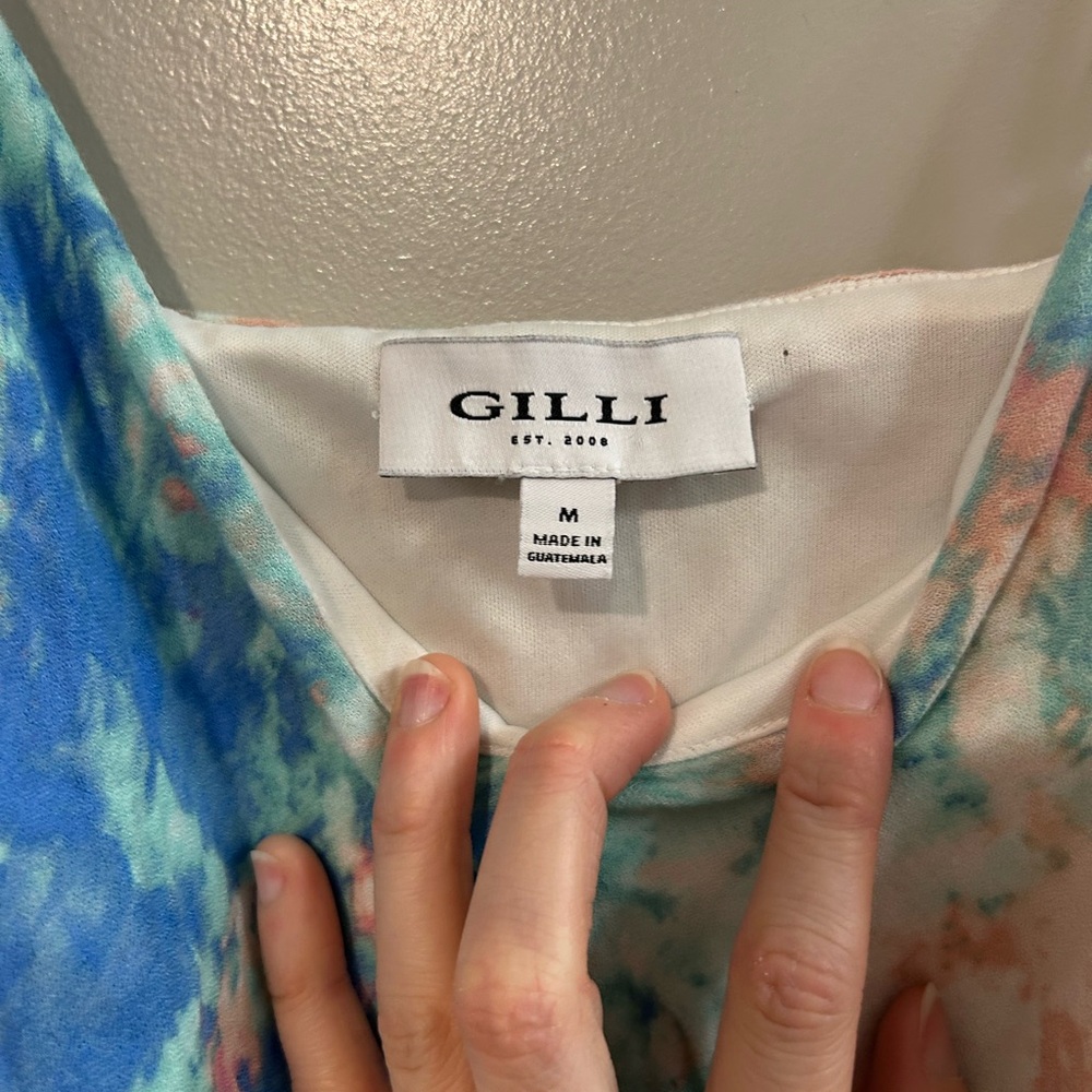 Gilli Blue and Orange Tie-Dye Dress - Picture 3 of 4